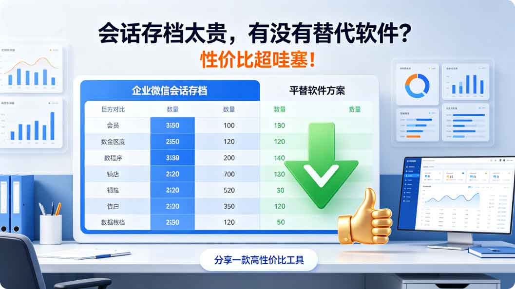 企业微信会话存档太贵了,有没有替代软件?分享一款平替软件,性价比超哇塞!(图3) 企业微信会话存档太贵了,有没有替代软件?分享一款平替软件,性价比超哇塞!(图3)