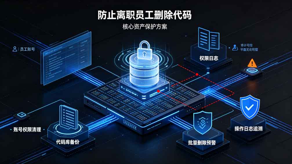 如何防止员工离职删除代码?老板别慌,这个方法让你的核心资产滴水不漏!(图2) 如何防止员工离职删除代码?老板别慌,这个方法让你的核心资产滴水不漏!(图2)
