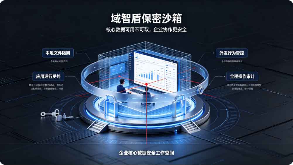 域智盾软件正式上线 “保密沙箱”,为企业核心数据打造 “可用不可取” 的安全工作空间!(图2) 域智盾软件正式上线 “保密沙箱”,为企业核心数据打造 “可用不可取” 的安全工作空间!(图2)