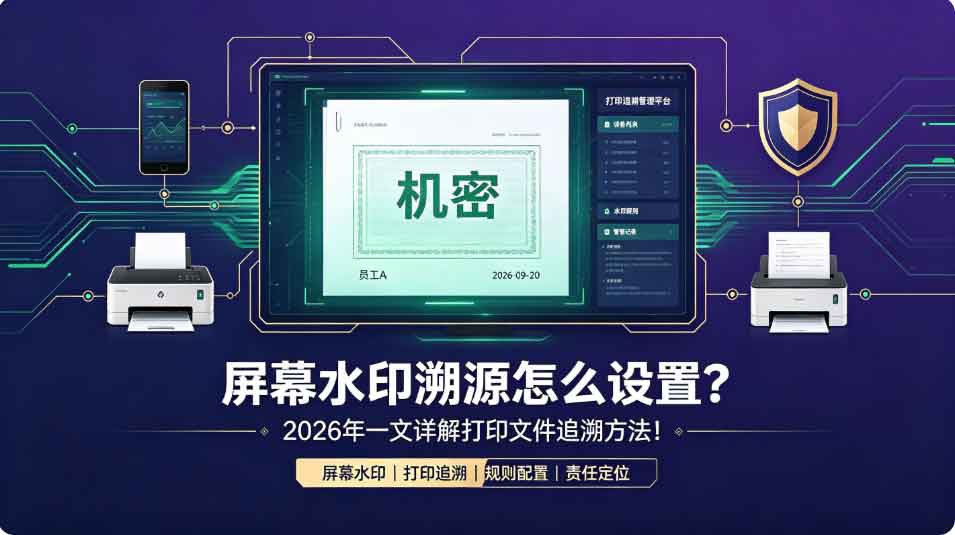 2026年一文详解打印文件追溯方法!屏幕水印溯源设置指南!(图2) 2026年一文详解打印文件追溯方法!屏幕水印溯源设置指南!(图2)