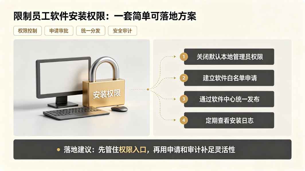 如何限制员工的软件安装权限?可落地的 1 种方案,简单实用!(图2) 如何限制员工的软件安装权限?可落地的 1 种方案,简单实用!(图2)