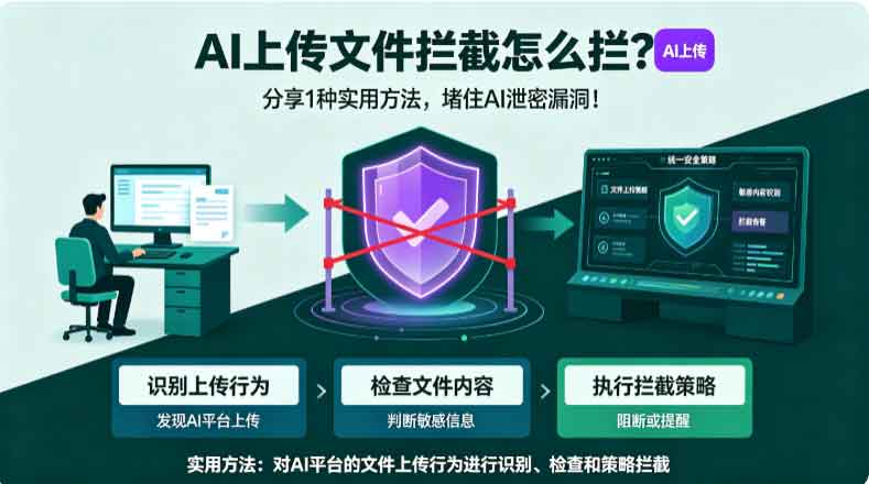 AI上传文件拦截怎么拦?分享1种实用方法,堵住AI泄密漏洞!(图3) AI上传文件拦截怎么拦?分享1种实用方法,堵住AI泄密漏洞!(图3)