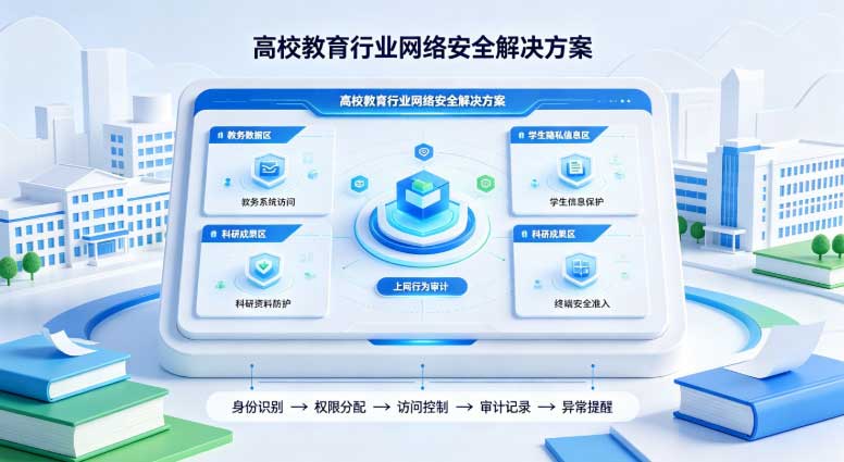 高校教育行业网络安全解决方案怎么搭?从机房到科研数据一处不漏的做法(图3) 高校教育行业网络安全解决方案怎么搭?从机房到科研数据一处不漏的做法(图3)