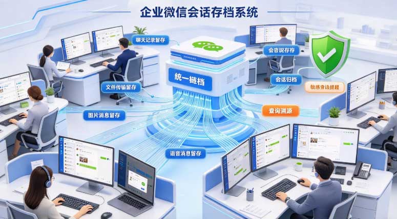 企业微信会话存档系统怎么搭?让沟通从"随人走"变成"留得下"(图2) 企业微信会话存档系统怎么搭?让沟通从"随人走"变成"留得下"(图2)