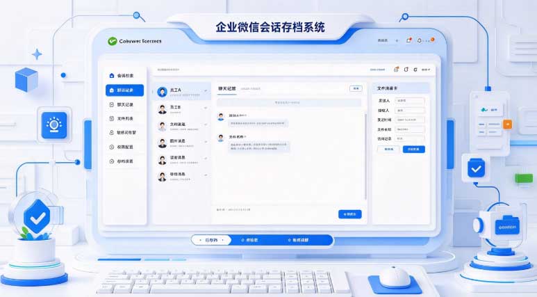 企业微信会话存档系统怎么搭?让沟通从"随人走"变成"留得下"(图3) 企业微信会话存档系统怎么搭?让沟通从"随人走"变成"留得下"(图3)