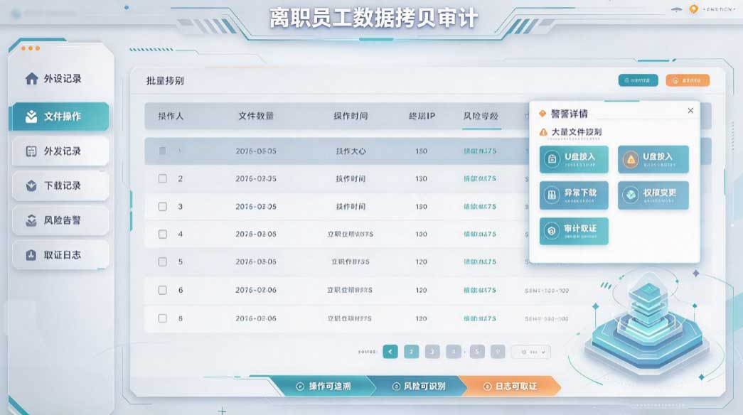 离职前狂拷代码和图纸?发现拦截清理追责四步,数据带不走!(图3) 离职前狂拷代码和图纸?发现拦截清理追责四步,数据带不走!(图3)