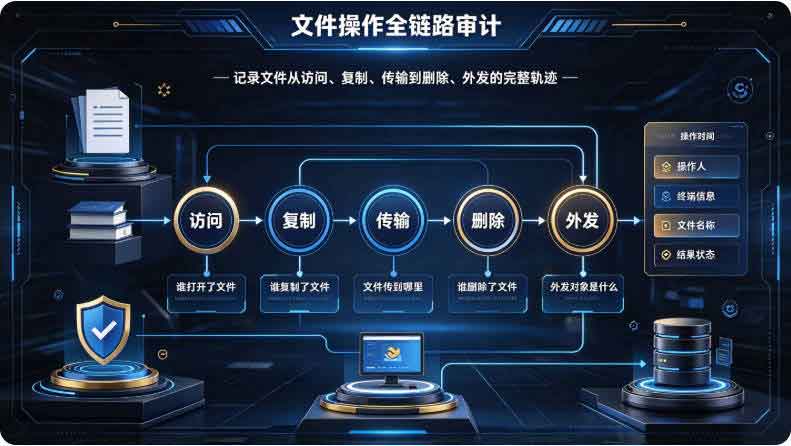 文件操作全链路审计是什么意思?审计文件包括哪些内容?怎么实现?有域智盾软件即可!(图2) 文件操作全链路审计是什么意思?审计文件包括哪些内容?怎么实现?有域智盾软件即可!(图2)
