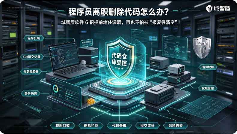 程序员离职删除代码怎么办?域智盾软件 6 招提前堵住漏洞,再也不怕被 “报复性清空”!(图3) 程序员离职删除代码怎么办?域智盾软件 6 招提前堵住漏洞,再也不怕被 “报复性清空”!(图3)