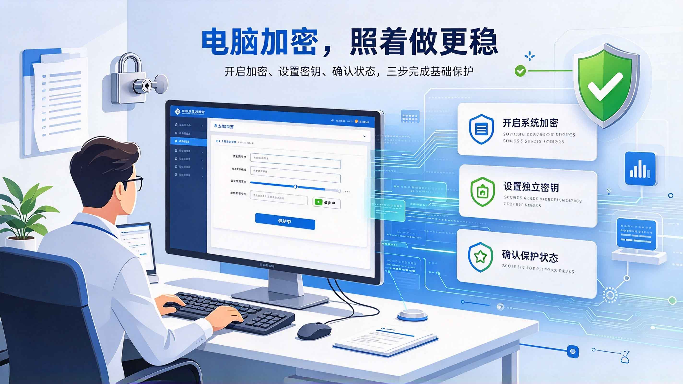 电脑加密系统怎么操作?试试这个电脑加密方法,操作简单,一学就会!(图2) 电脑加密系统怎么操作?试试这个电脑加密方法,操作简单,一学就会!(图2)