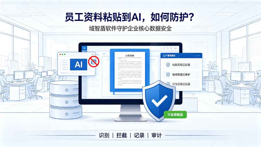 员工把公司资料粘贴到 AI 怎么办？域智盾软件保护企业核心数据安全！(图2)