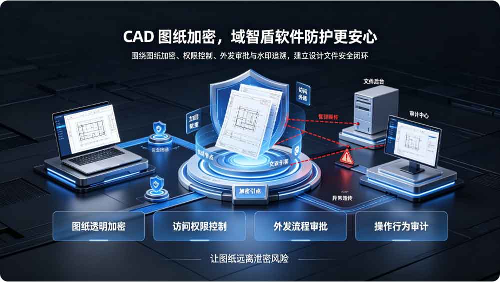 CAD 图纸加密用什么方案？域智盾软件让图纸与泄密事件 “说拜拜”！(图2)