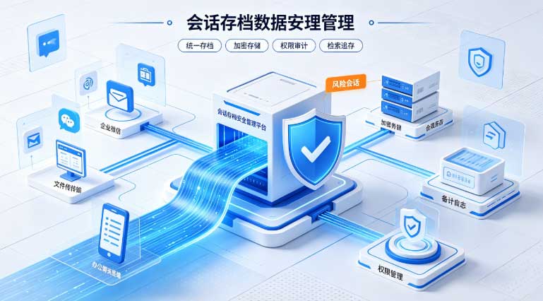 会话存档数据安全管理怎么做?从记录、存储到审计,把沟通痕迹管起来(图2) 会话存档数据安全管理怎么做?从记录、存储到审计,把沟通痕迹管起来(图2)