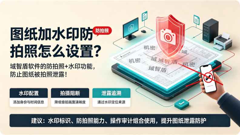 图纸加水印防拍照怎么设置？域智盾软件的防拍照 + 水印功能，防止图纸被拍照泄露！(图3)