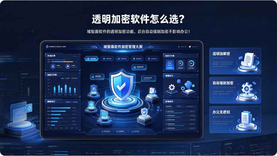 透明加密软件怎么选？域智盾软件的他们尽快功能，后台自动强制加密不影响办公！(图3)