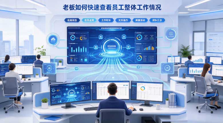 老板怎么一眼看清全员工作状态？把散在各台电脑上的痕迹聚成一块屏(图2)