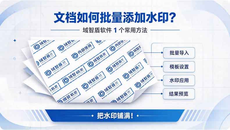 文档如何批量添加水印？域智盾软件 1 个常用方法，把水印铺满！(图2)